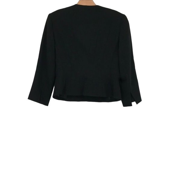 Carlisle women's jacket blazer black formal evening size 6 lined velvet buttons - Picture 3 of 4